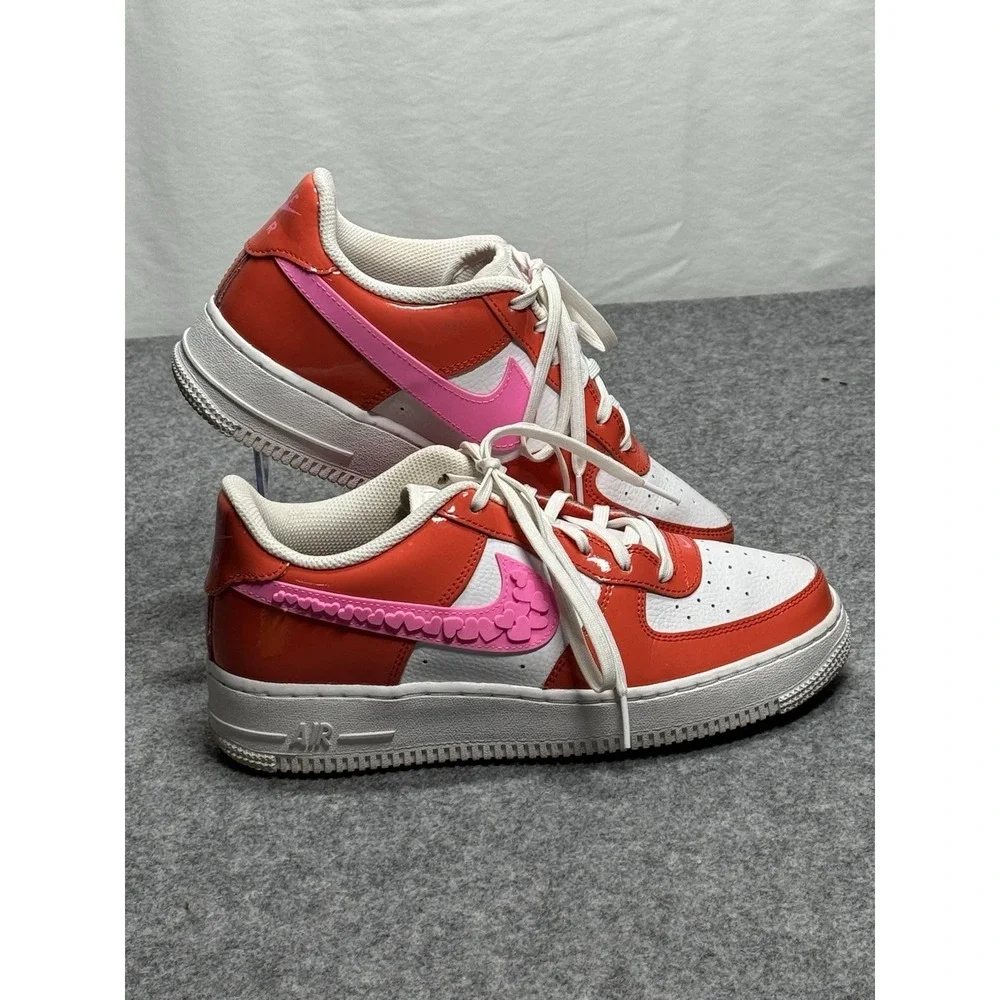 Nike‎ Air Force 1 Athletic Shoes Youth Size 6.5 Women's Size 8 Orange & Pink